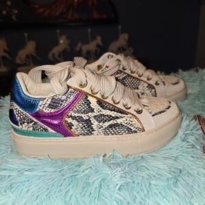 Kurt Geiger Multicolor Snake Print Sneakers